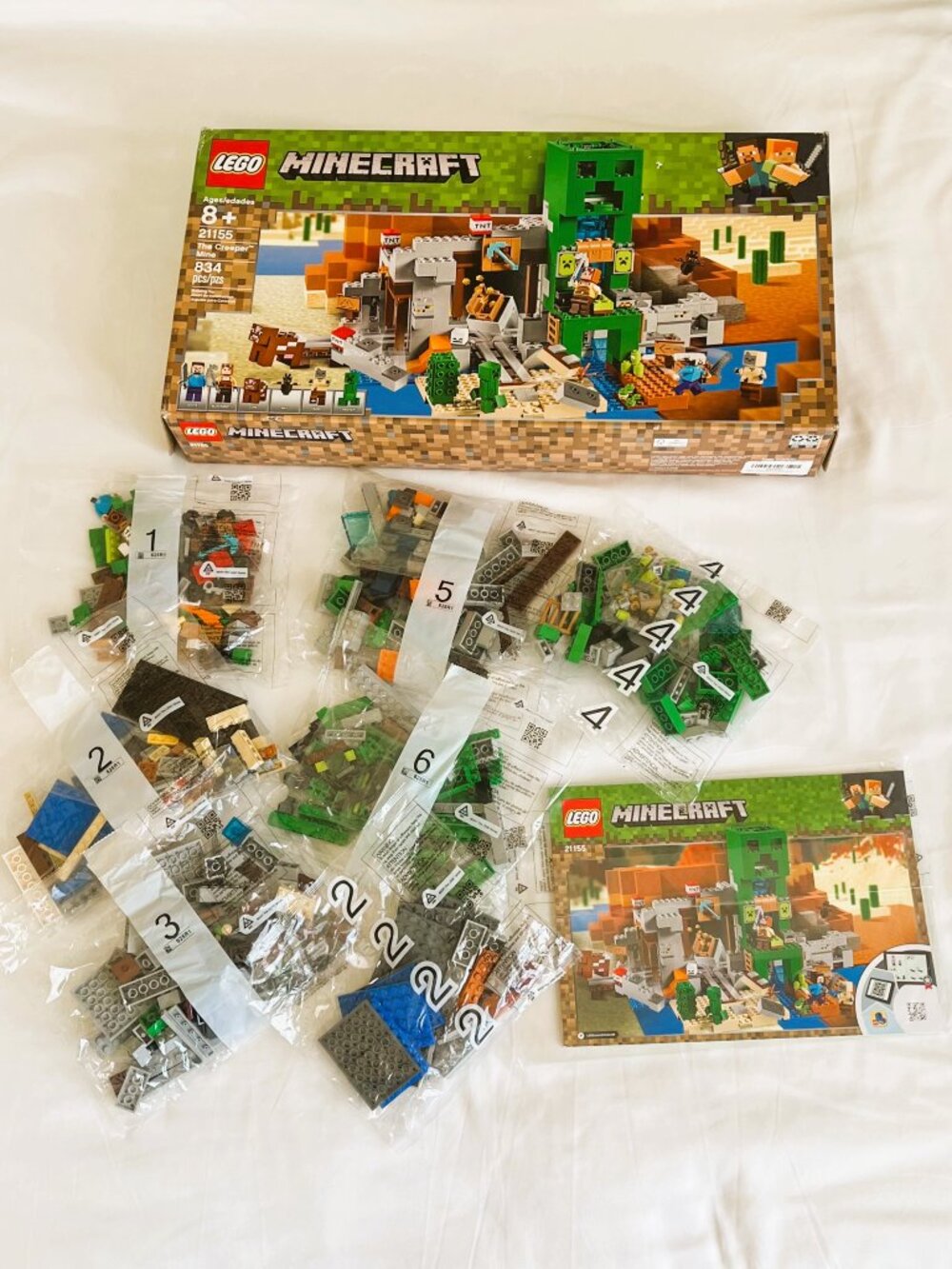 LEGO Minecraft The Creeper Mine (21155) - Open Box, Factory Sealed Bags